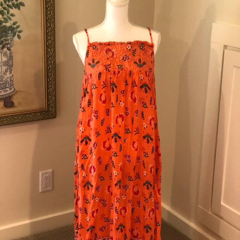Anthropologie Summer maxi dress adjustable straps